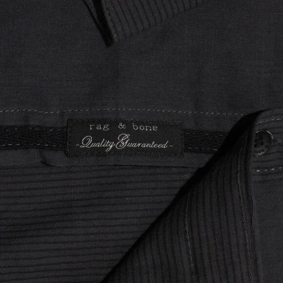 Rag & Bone NWT Finch Gauze Casual Button Down Shirt Size M in Dark Gray Stripes